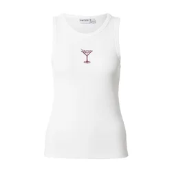 PIECES Top PCMAY temno rjava / bela