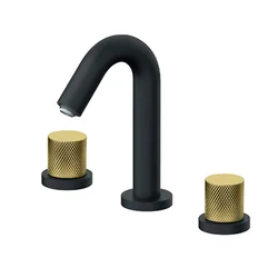 Rosan S.2 BLACK - GOLD Baterija podgradna za lavabo - dvoručna