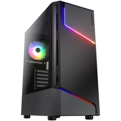 COUGAR | MX360 RGB | PC Case | Mid Tower/Metal Front Panel with ARGB strips/1 x ARGB Fan/TG Left Panel - CGR-5CC6G-RGB