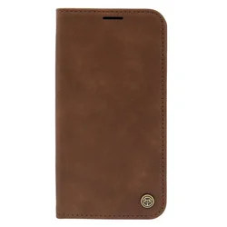 Maska za telefon LEATHER RETRO FLIP za Iphone 13, Tamnobraon