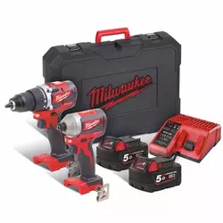 Milwaukee aku set - bu??ica-odvijac + udarni odvijac + punjac + 2 baterije + kofer M18 CBLPP2B-502C