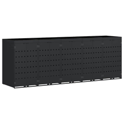 Skladištenje kanti za 5 kanti Crna 340 x 77,5 x 121,5 cm