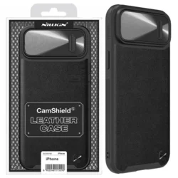 Maska Nillkin CamShield Leather S za iPhone 14 crna