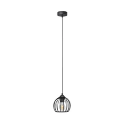 Luster na sajli MERCURE 1xE27/15W/230V O 16 cm crne boje