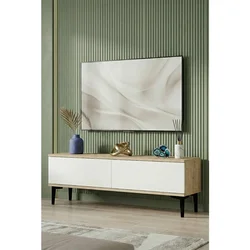 Hanah Home TV komoda Didema 120, 120 cm, hrast Sapphire / bela