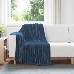 Pokrivači za bacanje 6 pcs Mornarsko plava 150 x 130 cm Runo