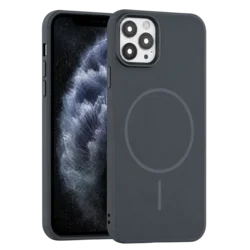 Rigid Silicone MagSafe maska za iPhone 11 Pro - crna
