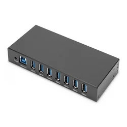 Digitus DA-70258-1 razdelilni vmesnik USB 3.2 Gen 1 (3.1 Gen 1) Type-B 5000 Mbit/s Črna