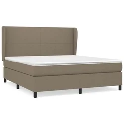 Vidaxl Box spring postelja z vzmetnico taupe 160x200 cm blago