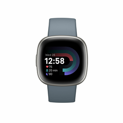 Fitbit Versa 4, Waterfall Blue/Platinum