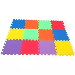Malý Génius - Puzzle Dječja pjenasta podloga za puzzle 12 komada 120x90 šest boja 8mm - 3+ dijelova