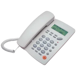MeanIT Telefon stolni, LCD zaslon, ID broja, handsfree, bijeli - ST-300 White