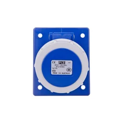PCE Kotna vtičnica 16A 3P 230V /80x97/ modra IP67 4132-6F8