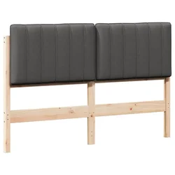 Vidaxl Tapecirano vzglavje z vzglavjem Rjava in temno siva 140 cm