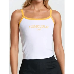 Sinsay - Pamučni crop top sa natpisom - belo