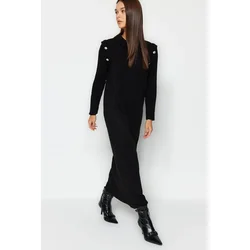 Trendyol Modest Ženska haljina Tctaw24Eb00031, Crna
