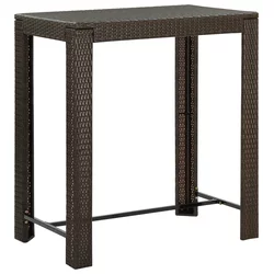 Den Vrtna barska miza rjava 100x60,5x110,5 cm poli ratan