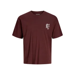 JACK & JONES Majica JJBOYE čokolada / bela