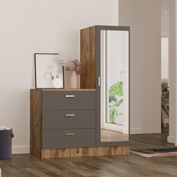 Hanah Home Komoda 60?x72x45cm Bež-Antracit