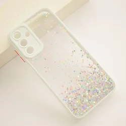 Maska Frame Glitter za Samsung A15 4G/ A155F/ A15 5G/ A156B, Bela