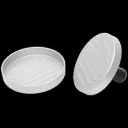 home Preša za hamburgere, rebrasti aluminij, promjer 115 mm - GRT06
