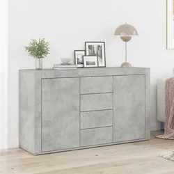 Kreveta Betonski sivi 120 x 36 x 69 cm Konstruirano drvo