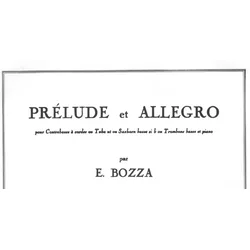 BOZZA: PRELUDE ET ALLEGRO NOTE