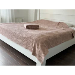 Letnji frotirni prekrivač - Sara - 200x240cm Kapućino boja