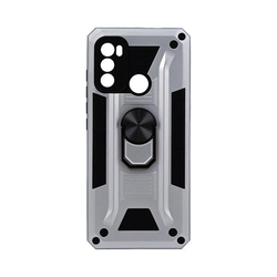 Maska za telefon SPIGEN 4 za Motorola G60, Srebrna
