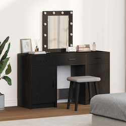Toaletni stol s vratima Crna 50 x 41 x 135 cm Konstruirano drvo
