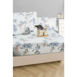 Carina 160 Set Posteljine - Bela, Plava, Zelena, Roze Saten