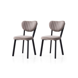Hanah Home Set trpezarijskih stolica Beta 834 V2, 2 komada, Sivi