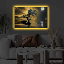 Wallity Slika na platnu sa LED osvetljenjem 45x70cm