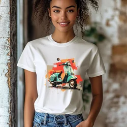 Camiseta Majica sa štampanim printom Cam 352, Ženska, Bela