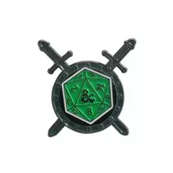 shumee Kovinski RPG DND pin - K20 ščit