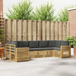Set vanjskih sofa 7 pcs Bijela i antracit 304 x 132,5 x 73 cm