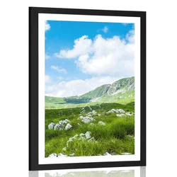 Plakat s paspartujem dolina v Črni Gori - 40x60 white
