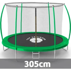 Baštenska trambolina 305cm Top Springen Sport Line SL305SIL sa unutrašnjom mrežicom i merdevinama u sivoj boji