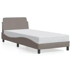 Vidaxl Posteljni okvir z vzglavjem Dover taupe 80x200cm blago