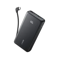 ANKER Zolo 20000mAh/ 22.5W/ sa ugrađenim USB-C kablom/ Power Bank crni