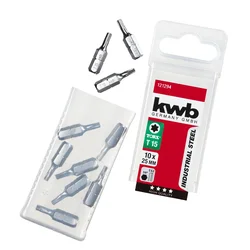 KWB - T15 bit 25mm, Ind. Čelik - 10 kom,Torx, 1/4; C 6.3 prihvat - TQ 60 - (49121294)