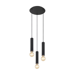 Globo 15499-3H - Luster na sajli MARION 3xE27/60W/230V crno drvo