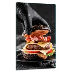 shumee Steklena plošča, pult, 30x52 hamburger