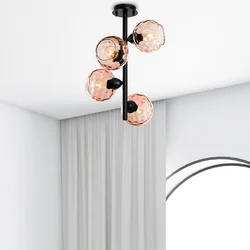 Opviq Luster Benek-15-14493, 40x40x55cm, IP20, Crno-rozi