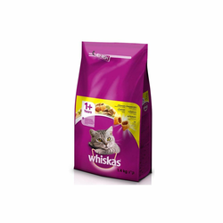 WHISKAS Suha hrana za mačke Piletina 1+, potpuna hrana za odrasle mačke, 1,4 kg