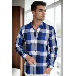 G962 DEWBERRY MENS SHIRT-NAVY-BLUE