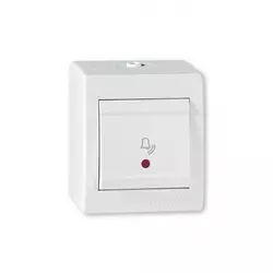 Aling-Conel taster sklopka za zvono sa indikacijom 10A 250V~ IP44, bela