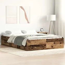 vidaXL Posteljni okvir brez vzmetnice star les 160x200 cm