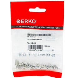 Neizolirana sleeve sponka TA 0,5/10 ERKO 100kos