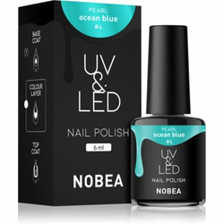 NOBEA UV & LED Nail Polish gel lak za nokte s korištenjem UV/LED lampe sjajni nijansa Aqua blue #4 6 ml